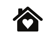 Icon of a home with a heart inside.