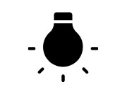 Icon of a lightbulb.