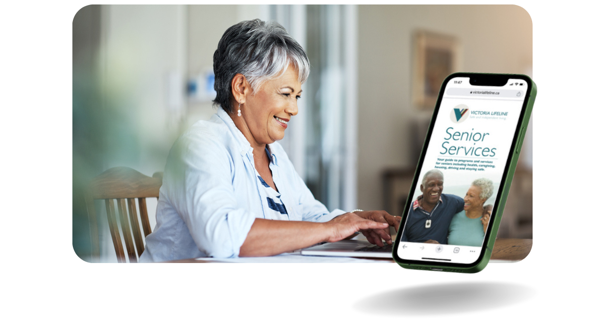 older women on her laptop