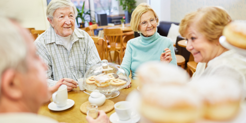 Seniors Enjoying a Social Meal