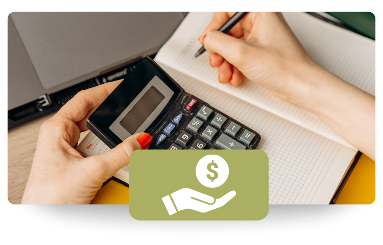 Women on the phone holding a credit card