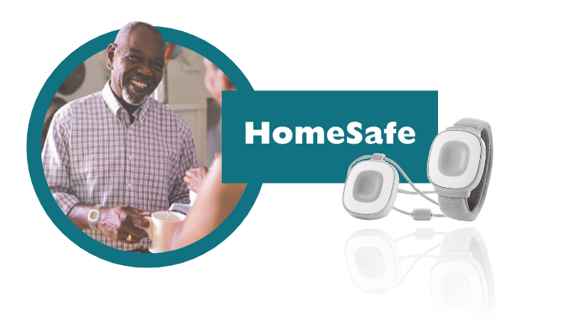 Man wearing HomeSafe Wristband
